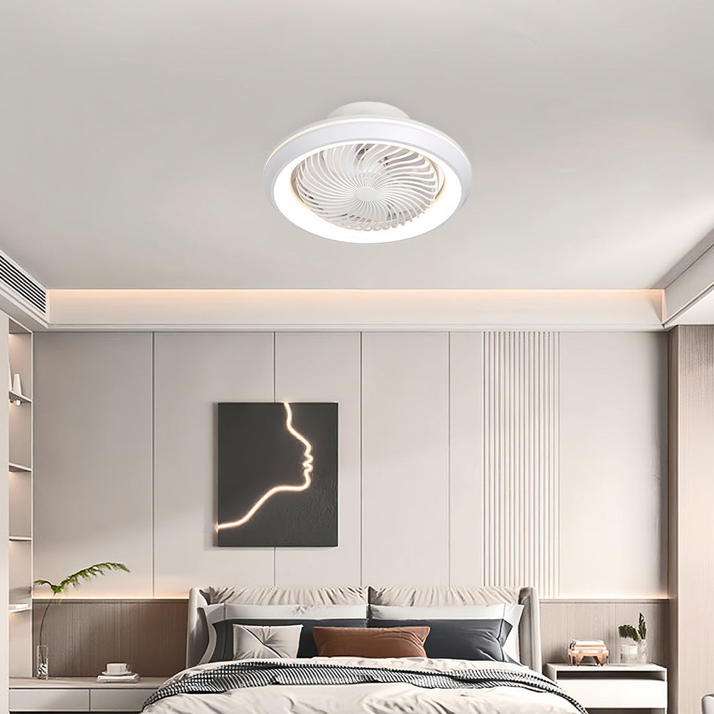 WINDSOR WHIRL LED CEILING LIGHT FAN WITH REMOTE CONTROL AND TRIPLE COLOR DIMMING