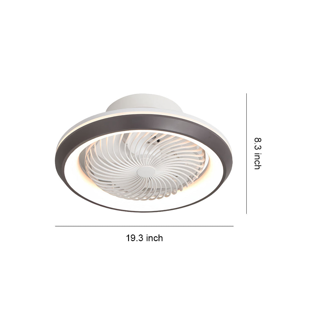 WINDSOR WHIRL LED CEILING LIGHT FAN WITH REMOTE CONTROL AND TRIPLE COLOR DIMMING