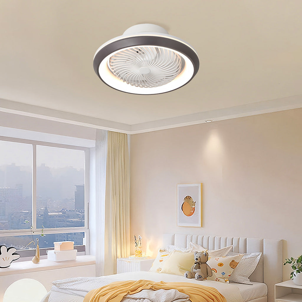 WINDSOR WHIRL LED CEILING LIGHT FAN WITH REMOTE CONTROL AND TRIPLE COLOR DIMMING