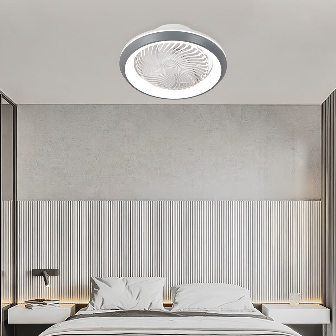 WINDSOR WHIRL LED CEILING LIGHT FAN WITH REMOTE CONTROL AND TRIPLE COLOR DIMMING