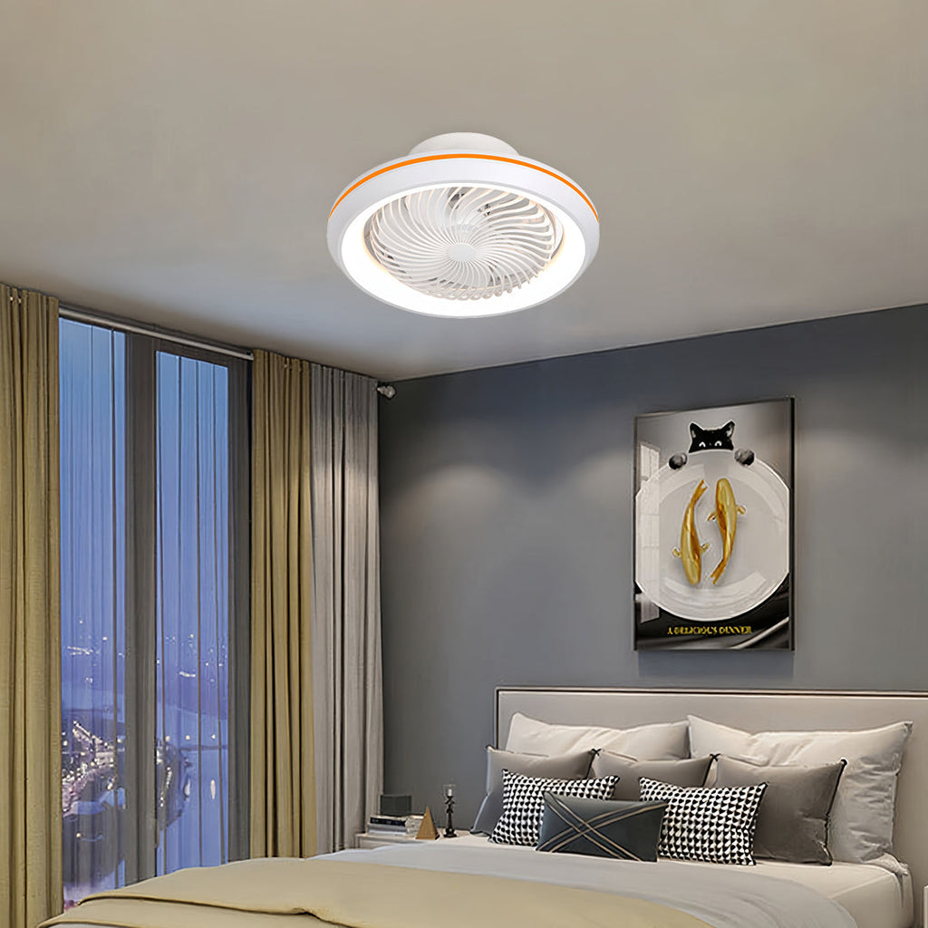 WINDSOR WHIRL LED CEILING LIGHT FAN WITH REMOTE CONTROL AND TRIPLE COLOR DIMMING