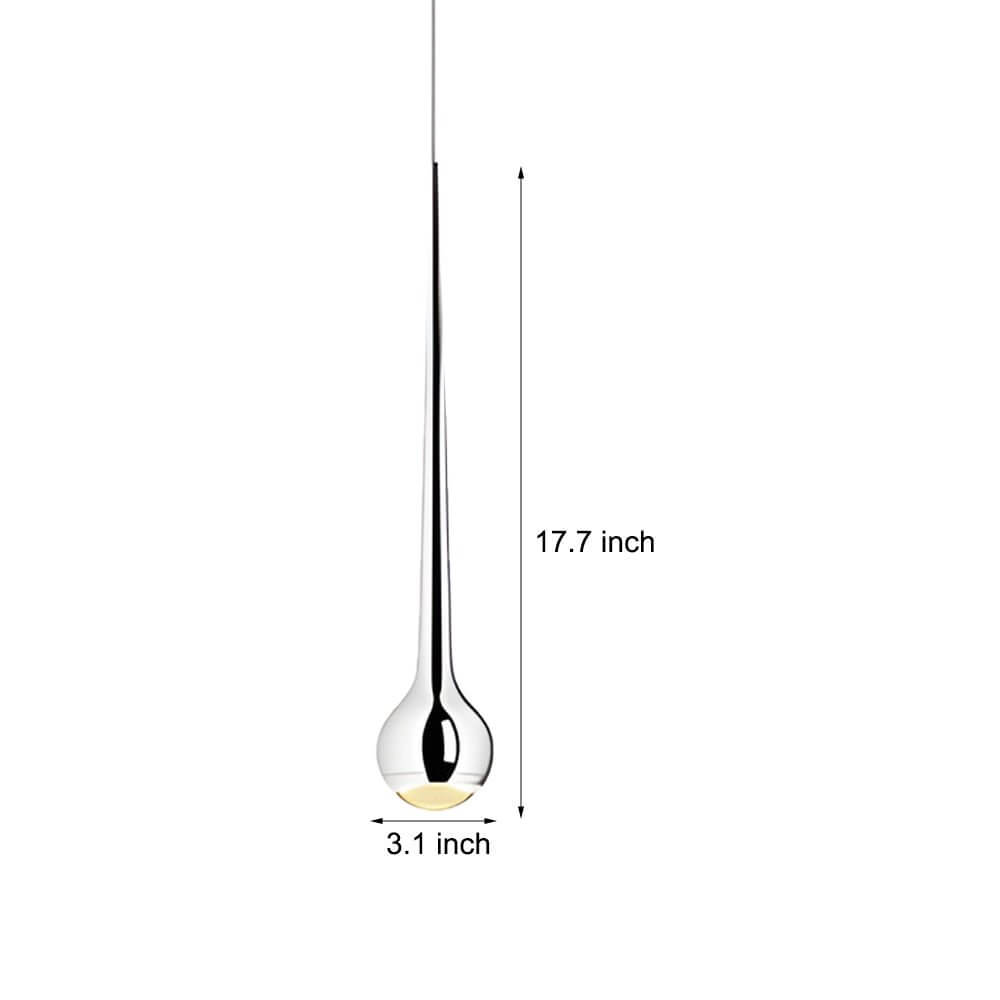WINDSOR DROPLET POLISHED METAL LED PENDANT