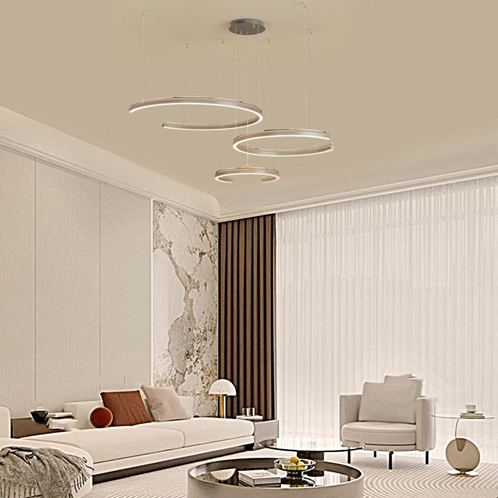 RAVENHURST MODERN CIRCULAR C-SHAPE SUSPENSION LIGHTING