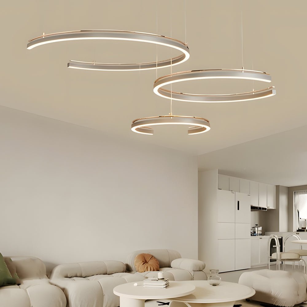RAVENHURST MODERN CIRCULAR C-SHAPE SUSPENSION LIGHTING