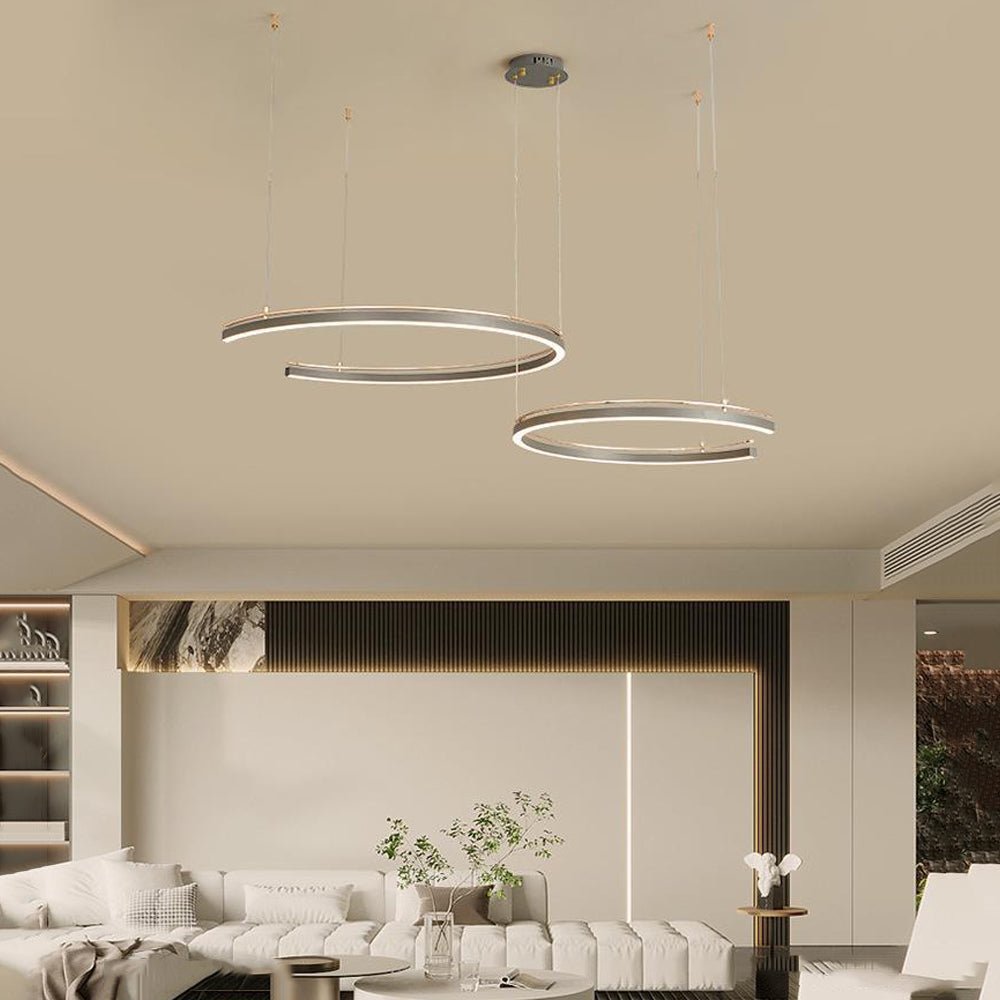 RAVENHURST MODERN CIRCULAR C-SHAPE SUSPENSION LIGHTING