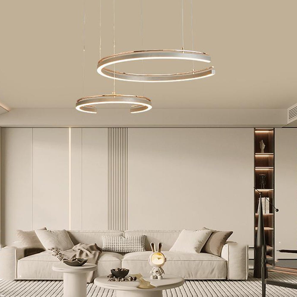 RAVENHURST MODERN CIRCULAR C-SHAPE SUSPENSION LIGHTING