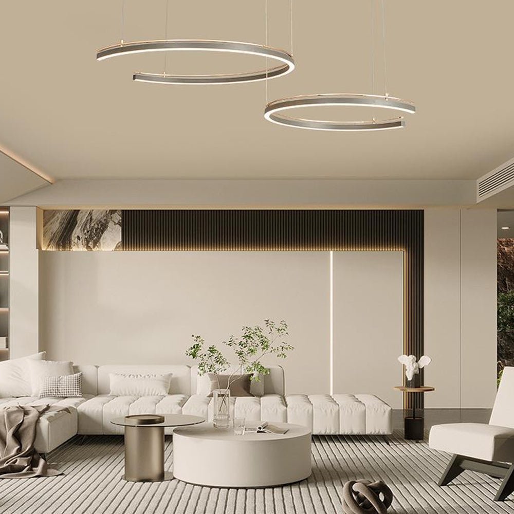 RAVENHURST MODERN CIRCULAR C-SHAPE SUSPENSION LIGHTING