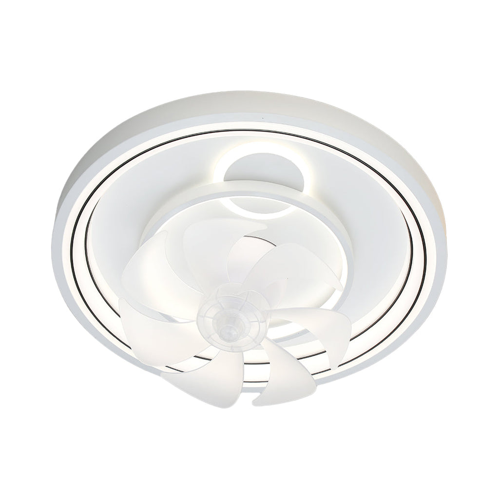 WINDSOR WHITE ROUND CEILING LIGHT FAN
