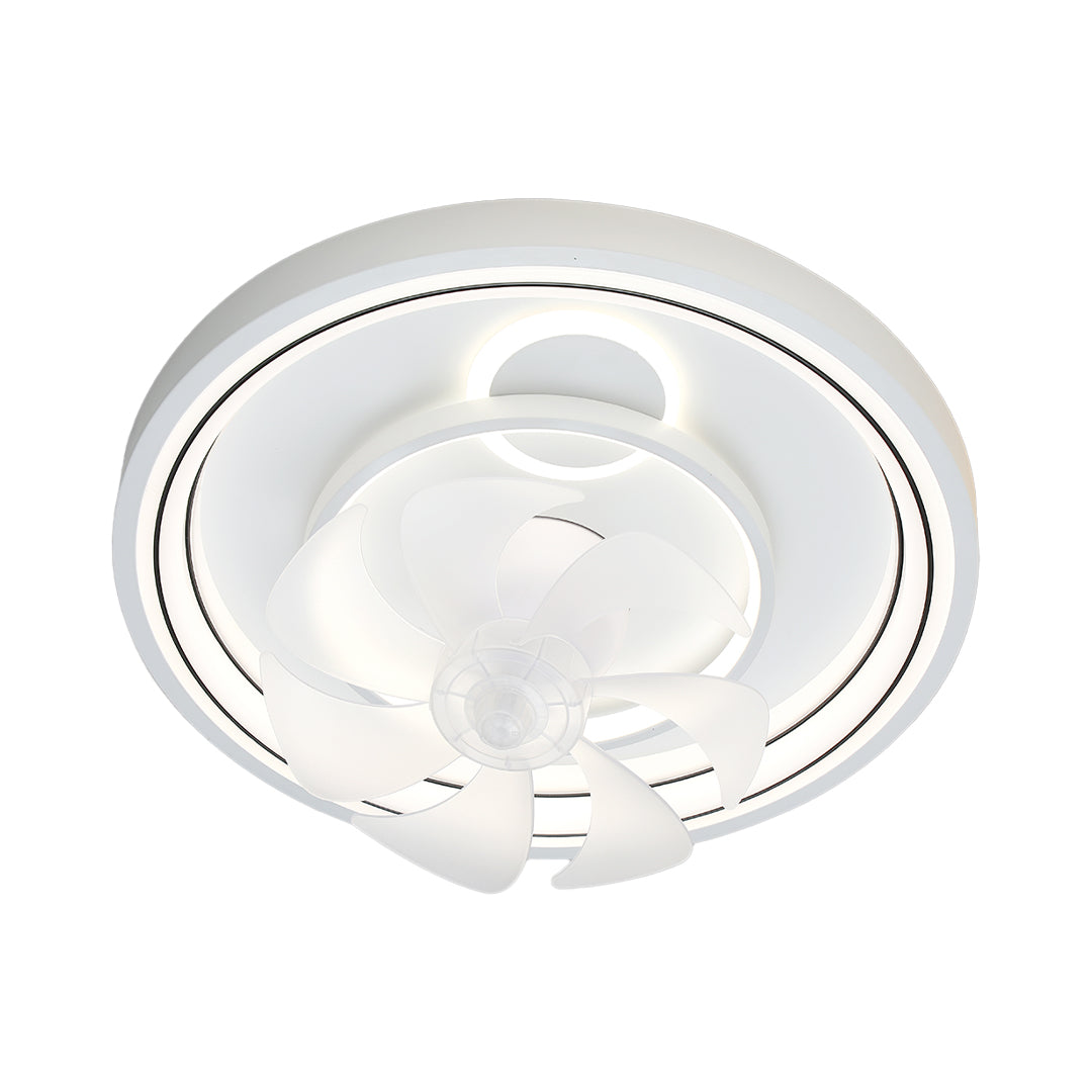WINDSOR WHITE ROUND CEILING LIGHT FAN