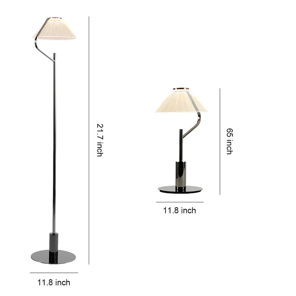 WINTHROP CHROME ACRYLIC LED FLOOR LAMP