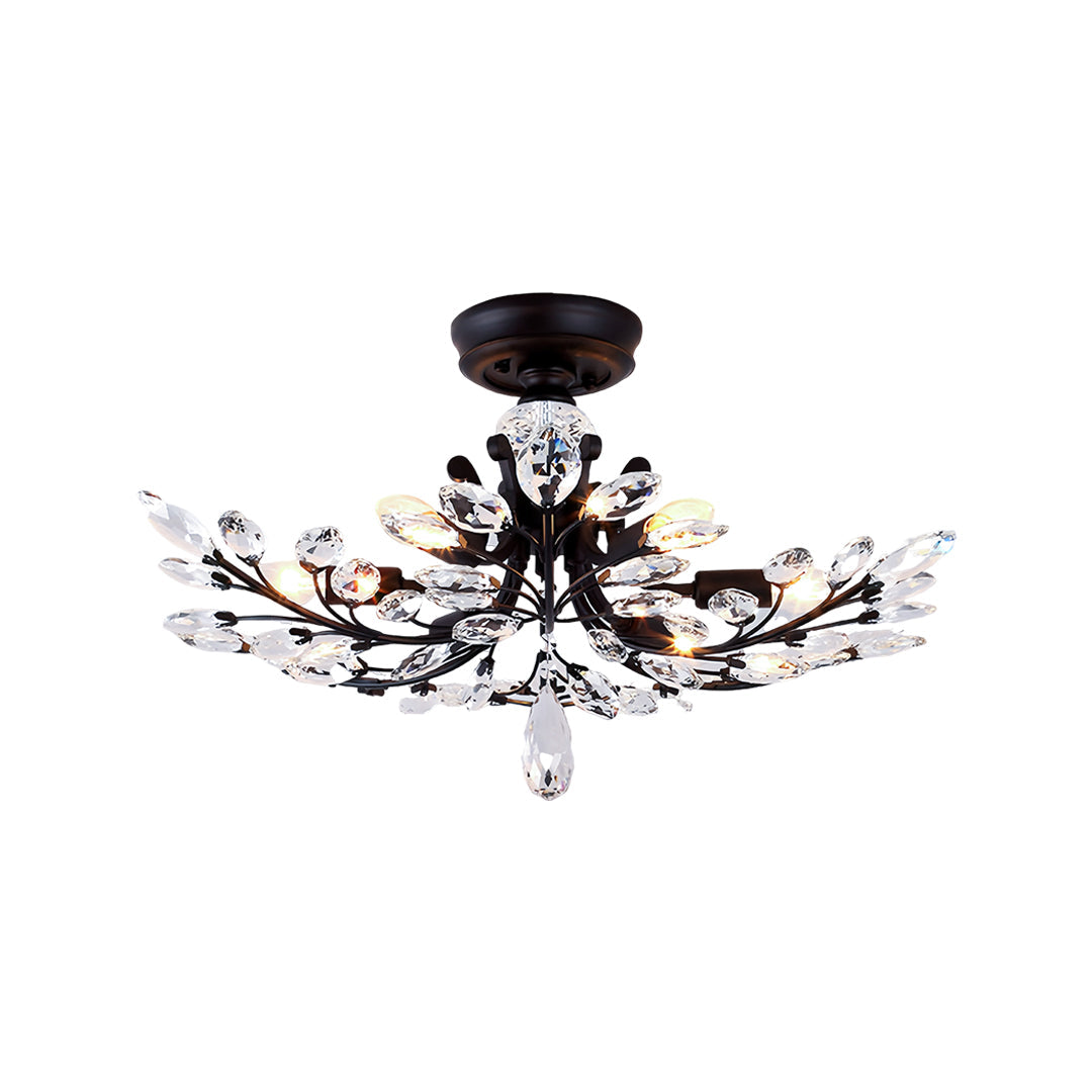 WILLOUGHBY CRYSTAL LEAF FLUSH MOUNT LIGHTING"
2. "HARTFORD GLASS CANOPY CHANDELIER"
3. "MONTCLAIR SEMI-FLUSH CRYSTAL GLOW LIGHT"
4. "PENNINGTON FOLIAGE INSPIRATION CEILING LAMP"
5. "CAVENDISH ARTISAN CRYSTAL FLUSH LIGHT"
6. "ASHFORD NATURAL LEAF CEILING I