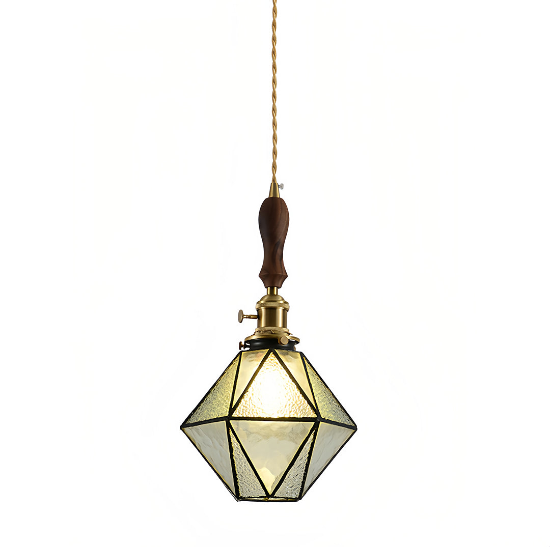 WINTHROP DIAMOND BRASS HANGING LANTERN