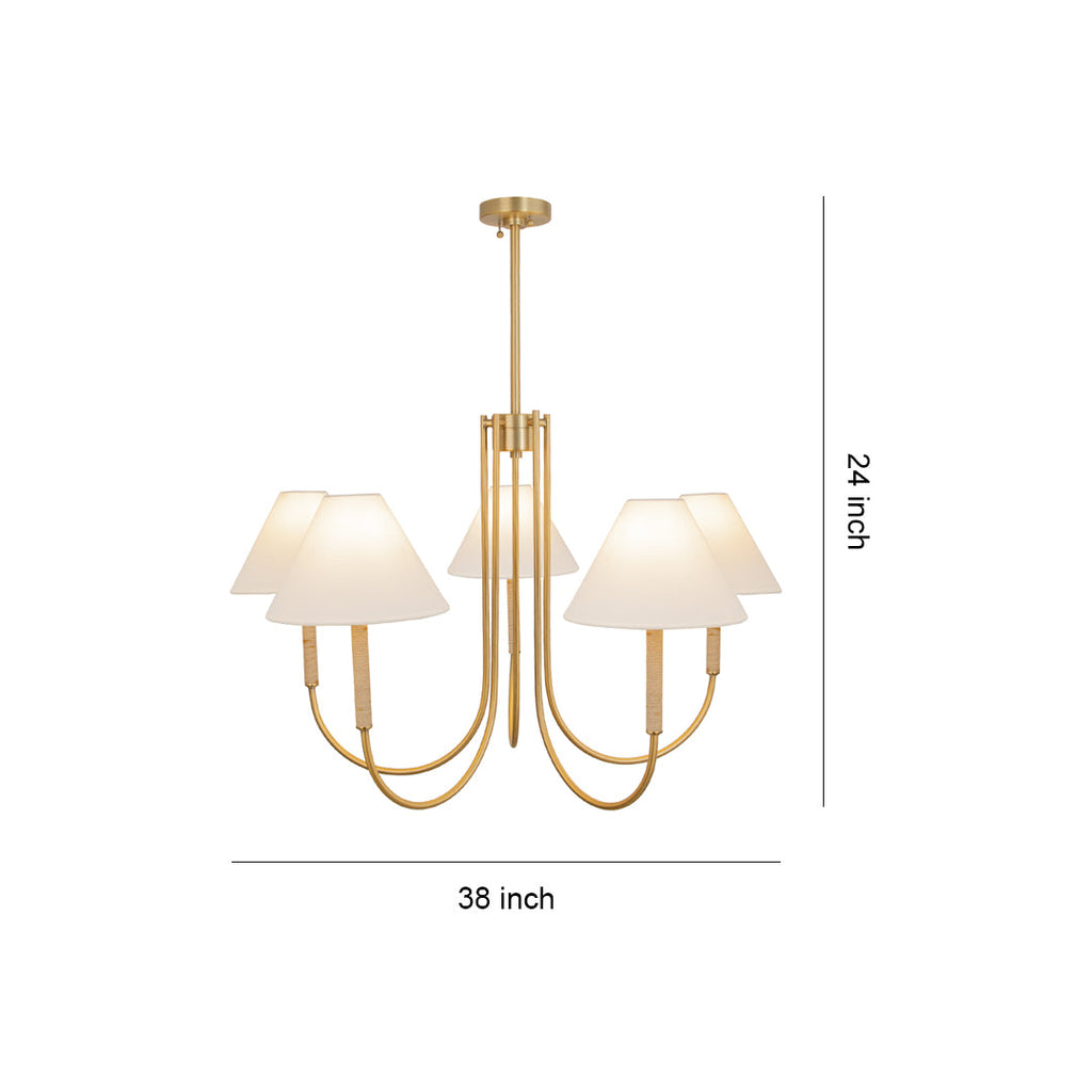 ALDERSON GOLDEN FABRIC DRAPED CEILING LUMINAIRE