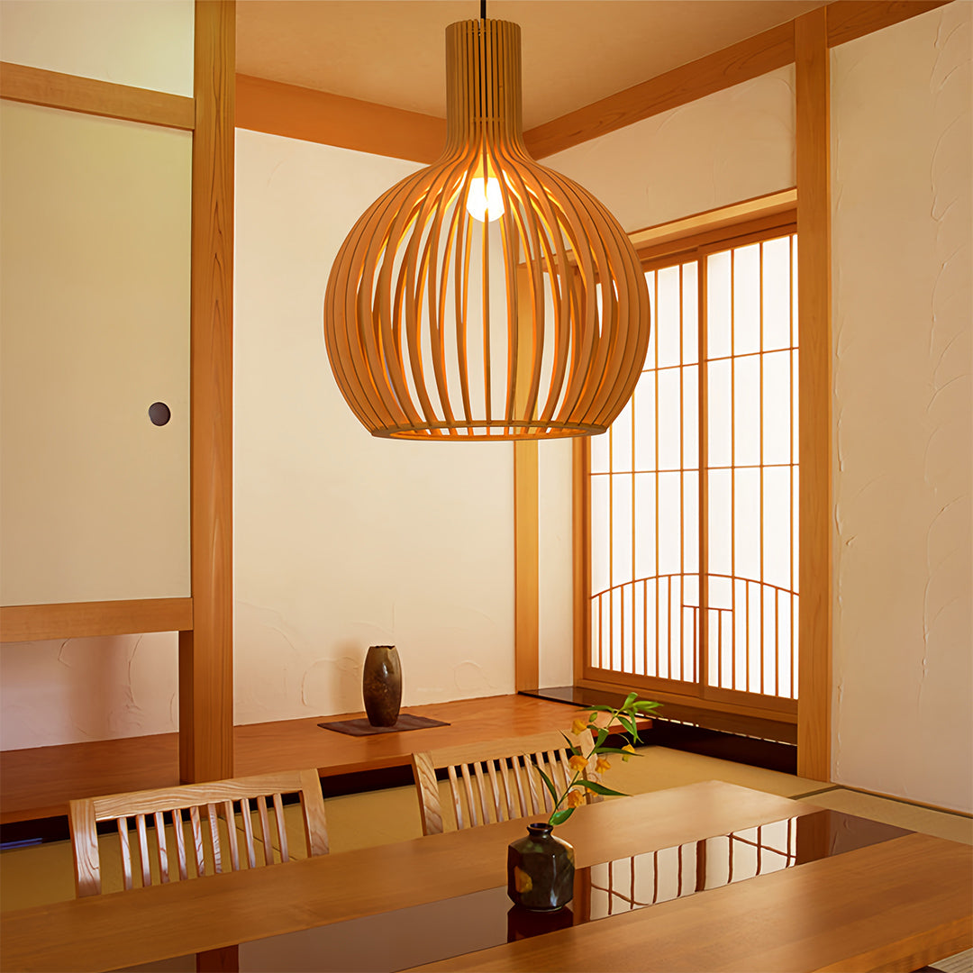 WINDSOR AVIAN WOODEN PENDANT LUMINAIRE