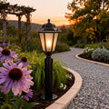 WINDSOR GARDEN LED PATHWAY LANTERN - EUROPEAN INSPIRED WATER-RESISTANT DESIGN