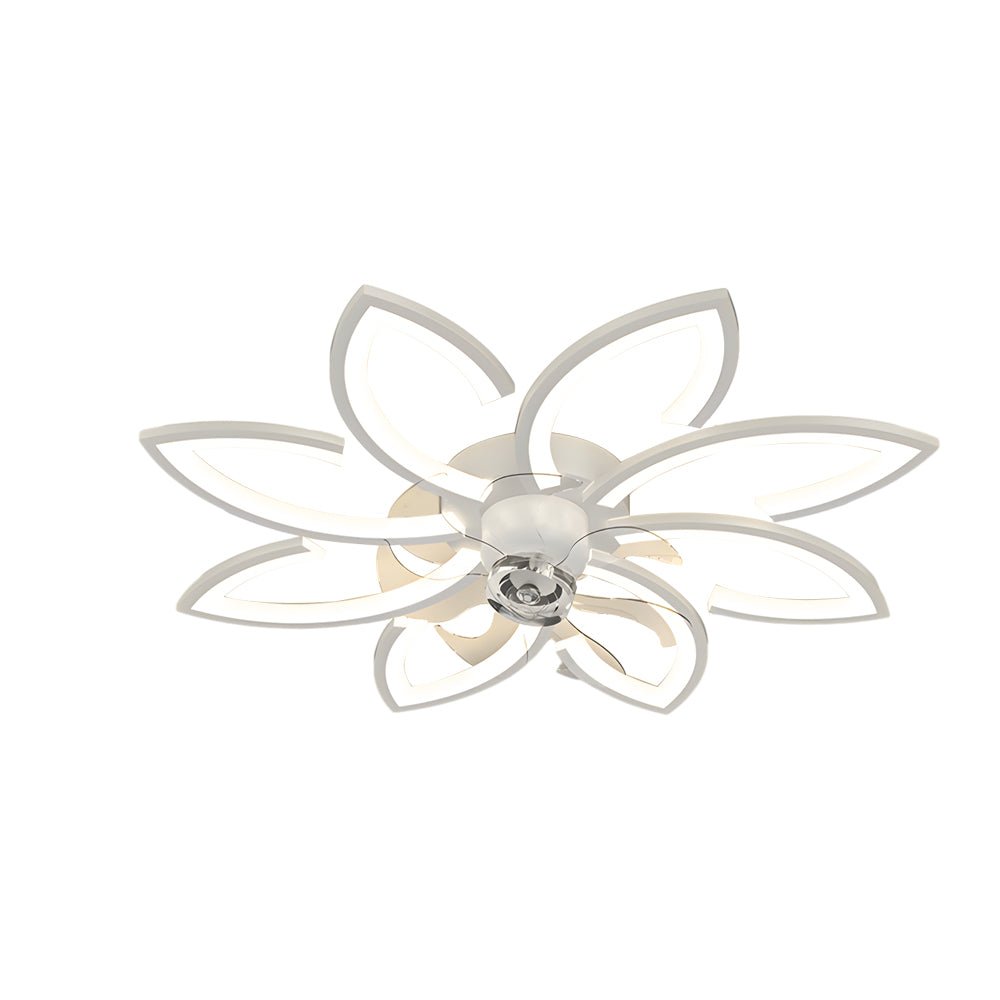 CLARISSA FLUSH MOUNT LED CEILING FAN WITH DIMMABLE LIGHTING