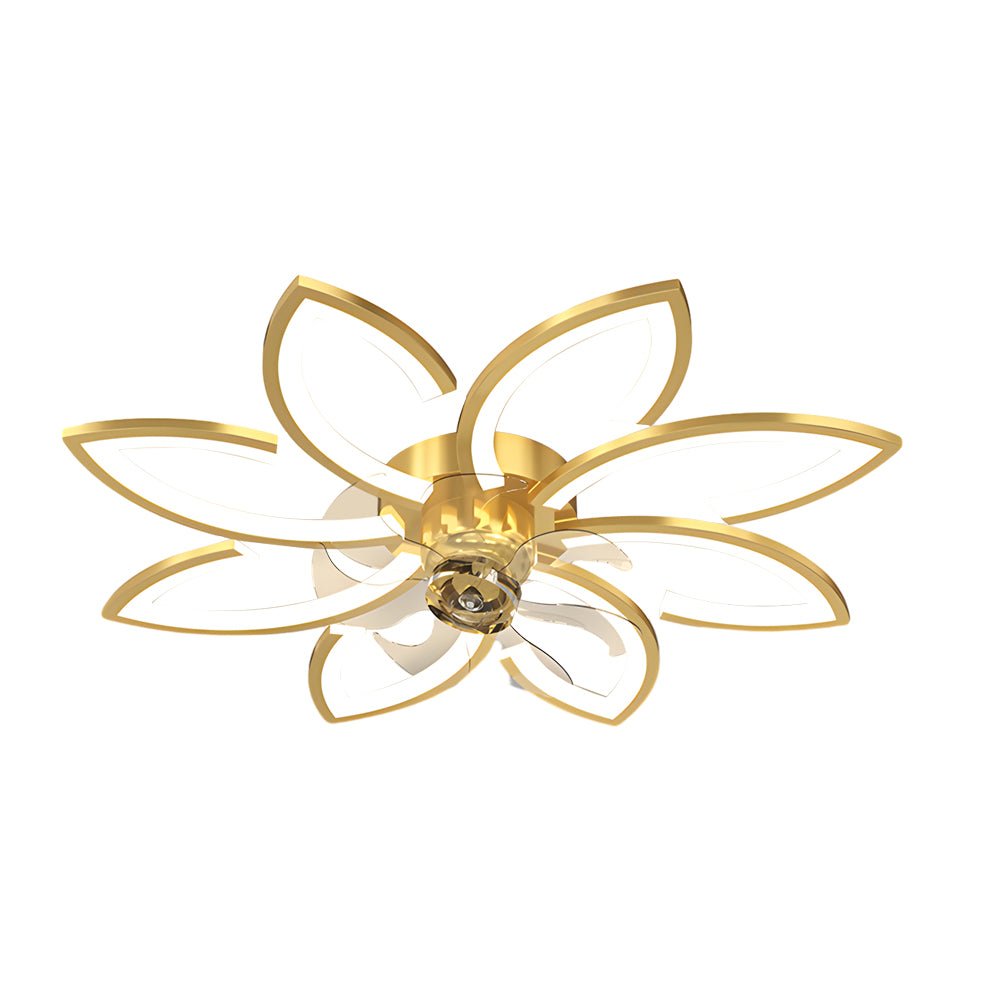 CLARISSA FLUSH MOUNT LED CEILING FAN WITH DIMMABLE LIGHTING