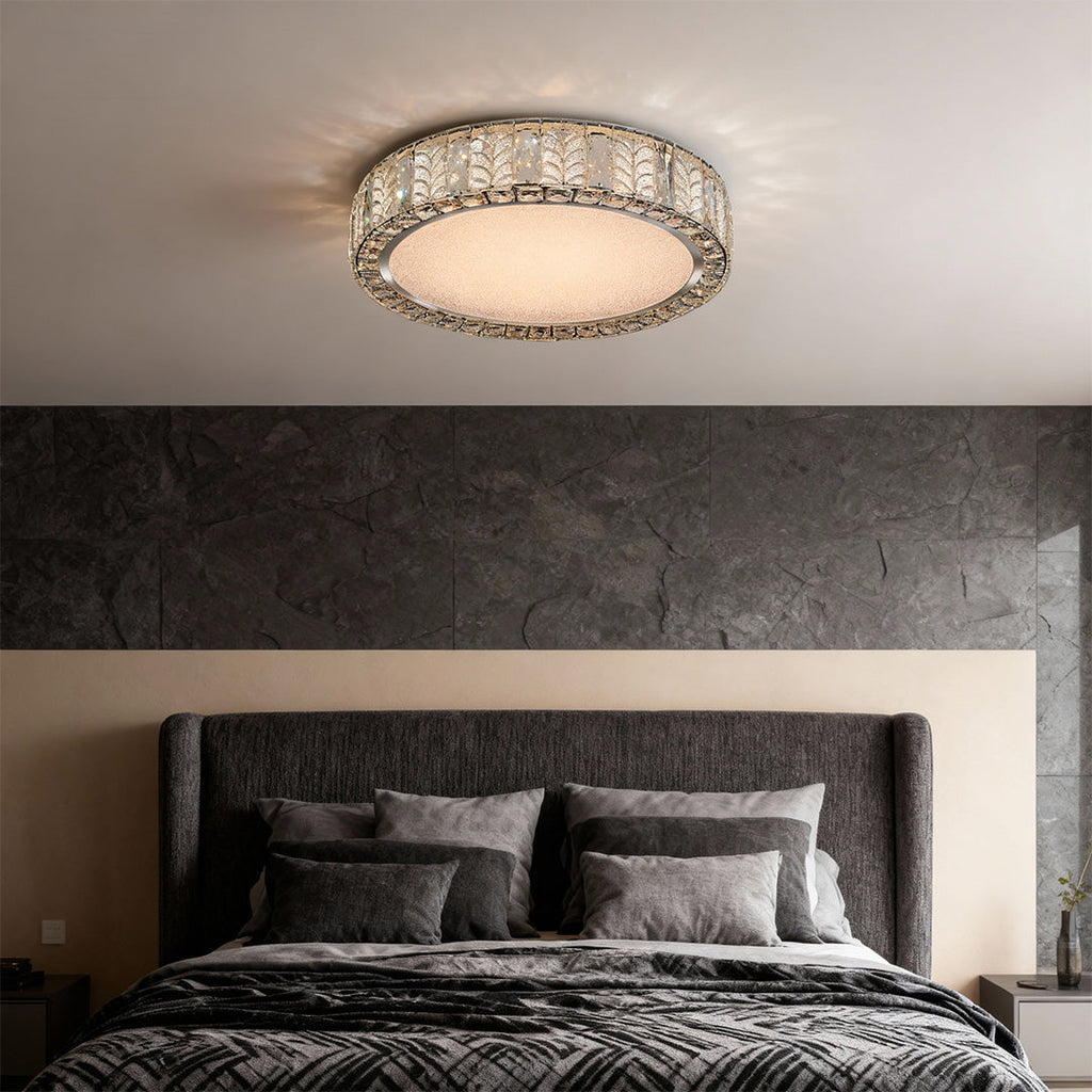 WINTHORPE RADIANT CRYSTAL FLUSH CEILING LIGHT