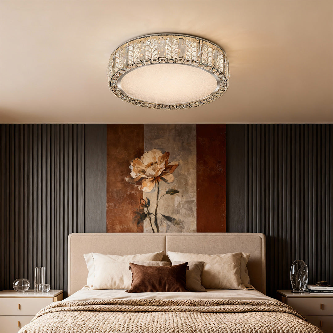 WINTHORPE RADIANT CRYSTAL FLUSH CEILING LIGHT