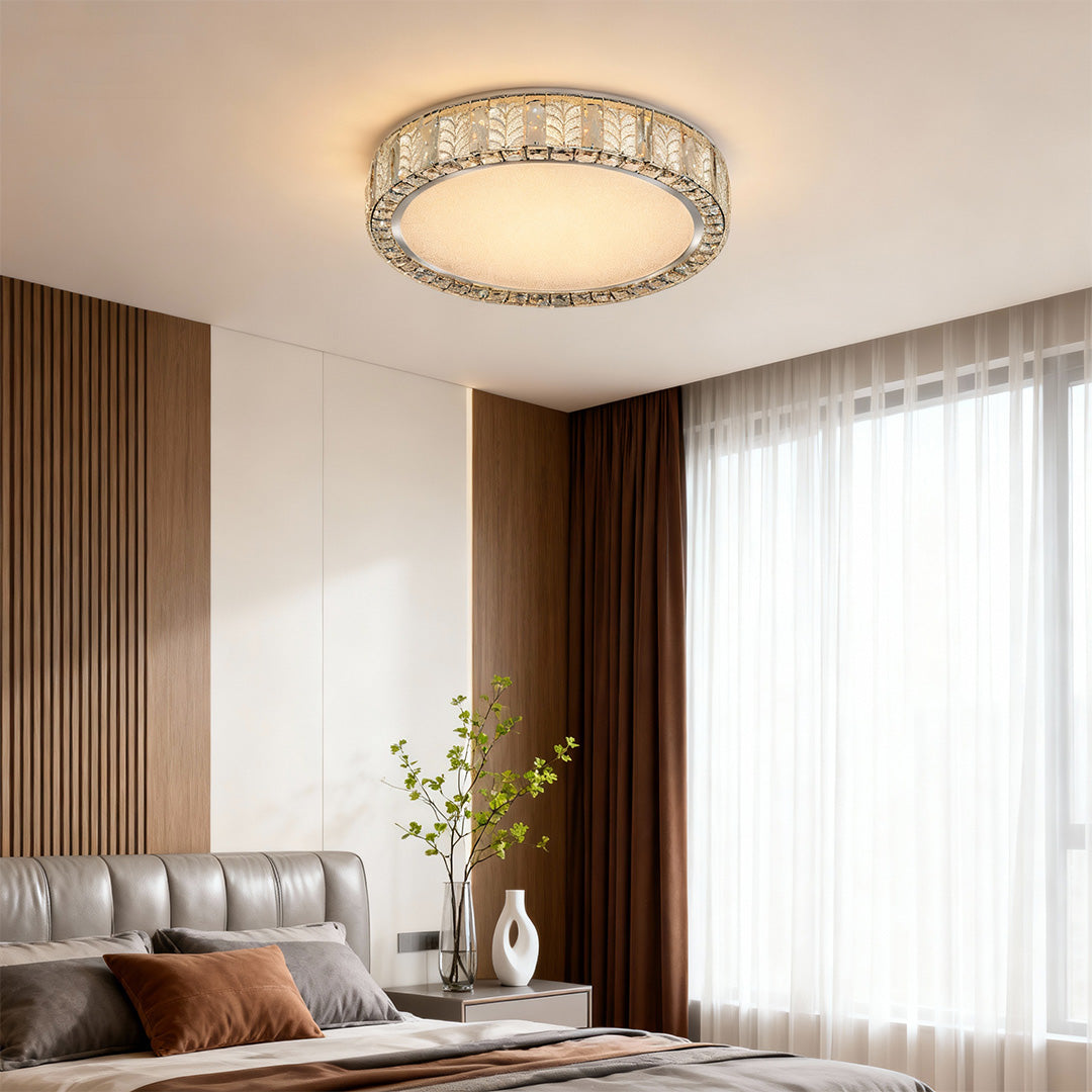 WINTHORPE RADIANT CRYSTAL FLUSH CEILING LIGHT