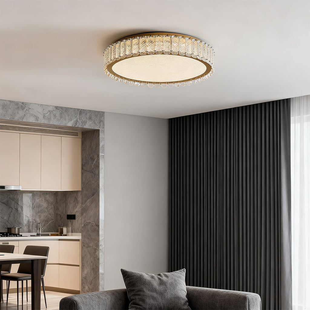 WINDSOR CRYSTAL FLUSH CEILING LIGHT