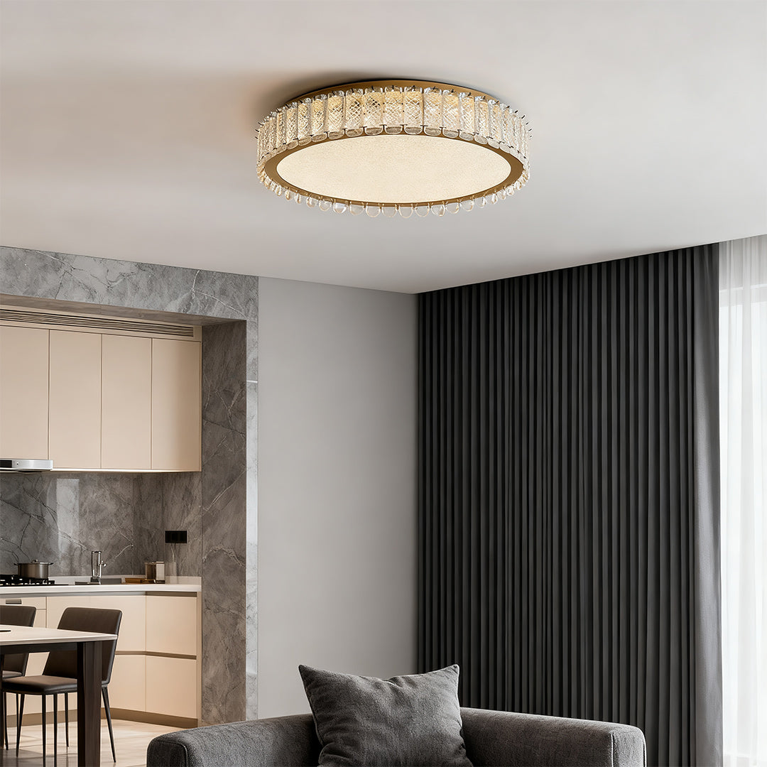 WINDSOR CRYSTAL FLUSH CEILING LIGHT