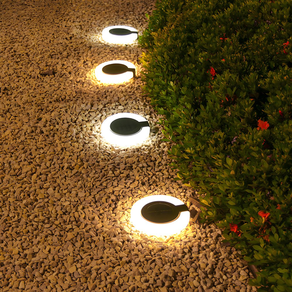 1. **WILLOUGHBY SOLAR GLOW DISK LIGHTS SET** - A quartet of contemporary solar-powered outdoor lights with a sleek round design, perfect for illuminating your deck or garden.

2. **HASTINGS FOLDING SUNLIGHT LANTERNS** - A set of four innovative, collapsib