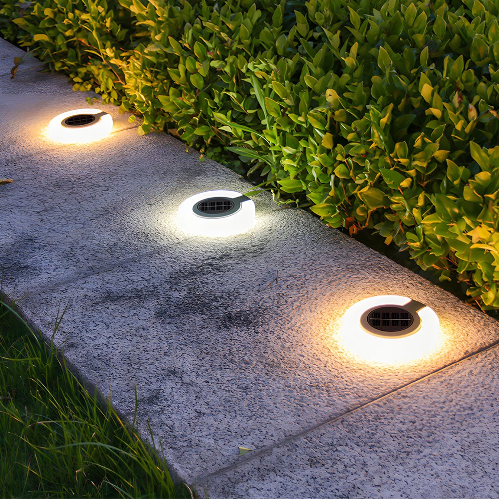 1. **WILLOUGHBY SOLAR GLOW DISK LIGHTS SET** - A quartet of contemporary solar-powered outdoor lights with a sleek round design, perfect for illuminating your deck or garden.

2. **HASTINGS FOLDING SUNLIGHT LANTERNS** - A set of four innovative, collapsib