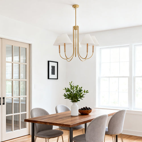ALDERSON GOLDEN FABRIC DRAPED CEILING LUMINAIRE