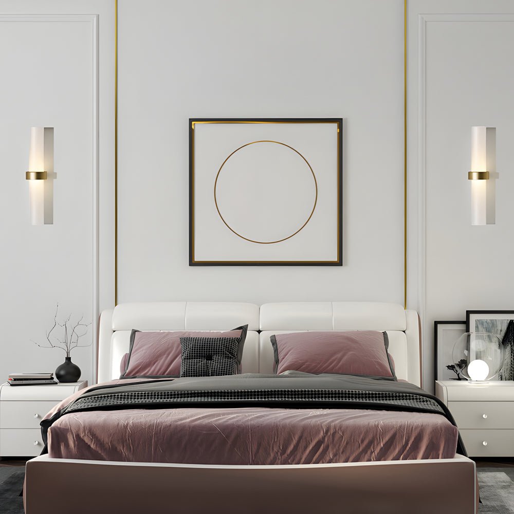 WINDSOR FROSTED GLASS TUBE WALL LANTERN IN SOFT IVORY FOR COZY SPACES
