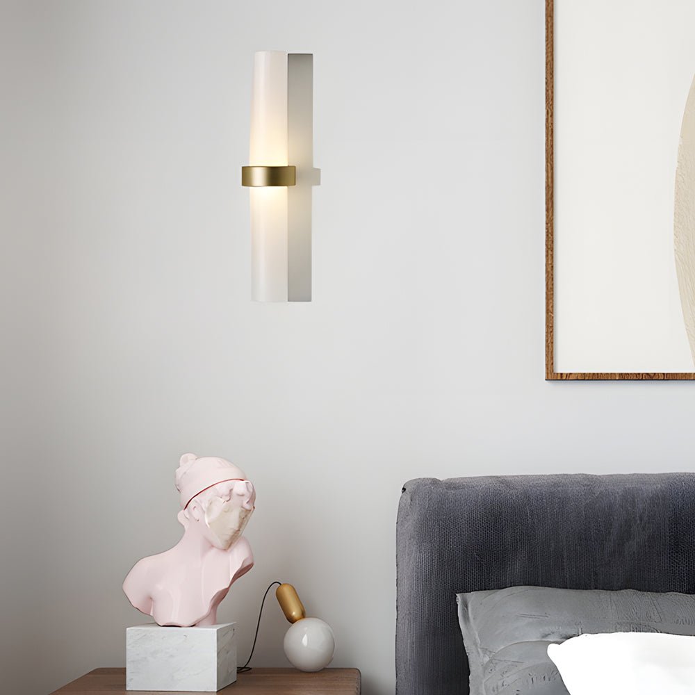 WINDSOR FROSTED GLASS TUBE WALL LANTERN IN SOFT IVORY FOR COZY SPACES