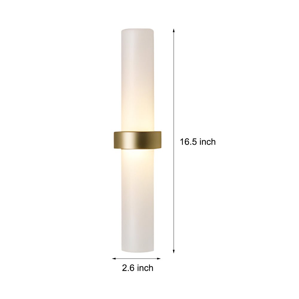WINDSOR FROSTED GLASS TUBE WALL LANTERN IN SOFT IVORY FOR COZY SPACES