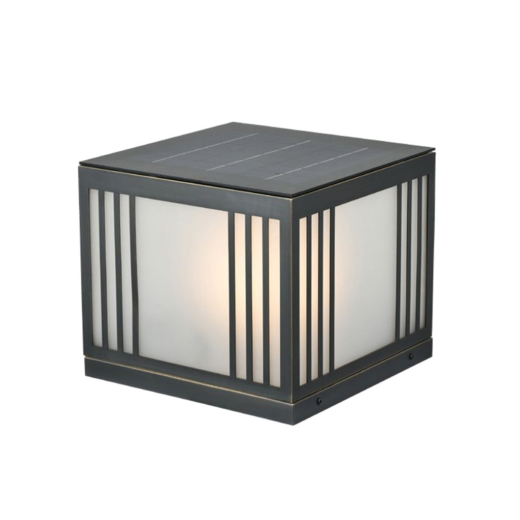 WINCHESTER COPPER SQUARE SOLAR GATE LANTERN