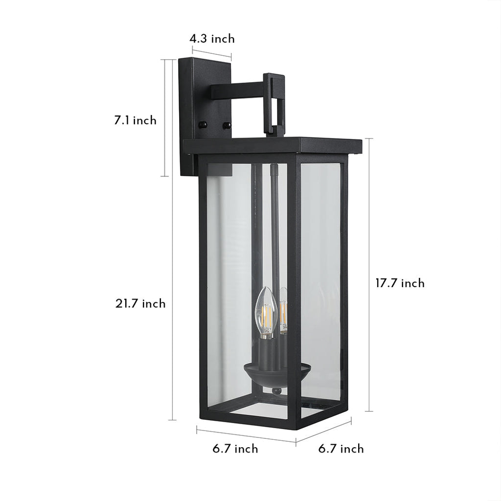 RAVENSHILL OUTDOOR COURTYARD LED WALL SCONCE - WEATHERPROOF BLACK FINISH