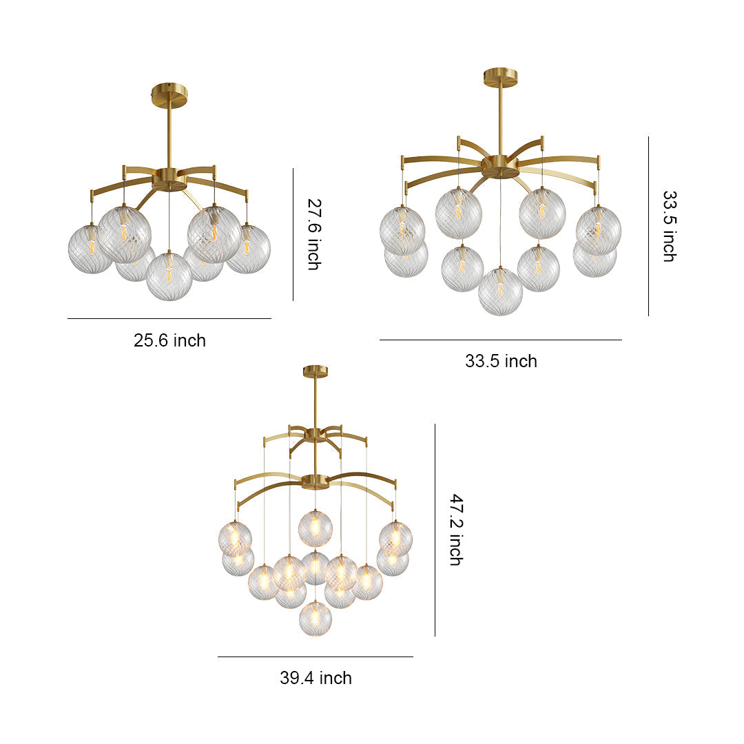 FENWICK COPPER ORB CEILING LUMINAIRE