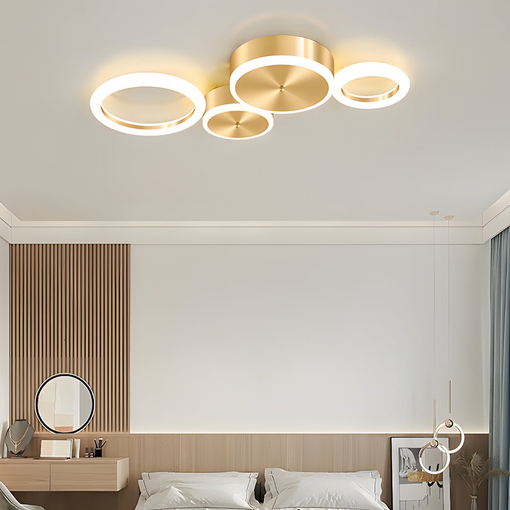 WINTERBOURNE GOLDEN CIRCLE LED CEILING LIGHTING RING