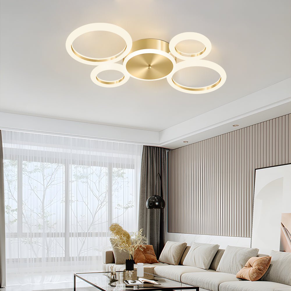WINTERBOURNE GOLDEN CIRCLE LED CEILING LIGHTING RING