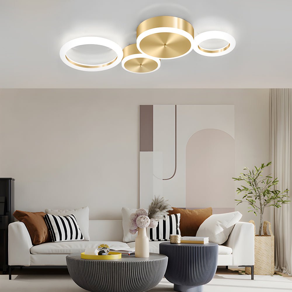 WINTERBOURNE GOLDEN CIRCLE LED CEILING LIGHTING RING