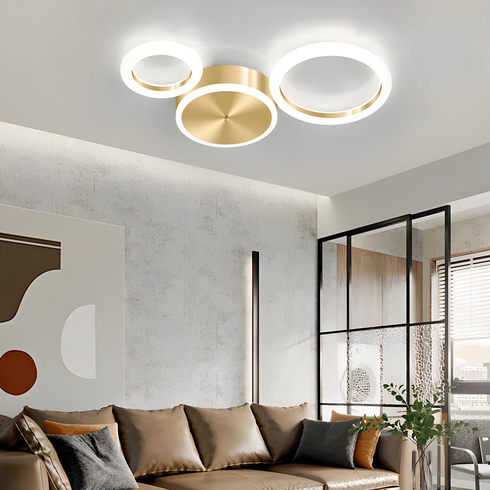 WINTERBOURNE GOLDEN CIRCLE LED CEILING LIGHTING RING