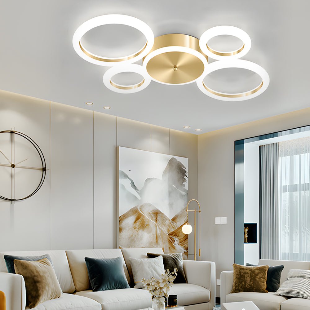 WINTERBOURNE GOLDEN CIRCLE LED CEILING LIGHTING RING