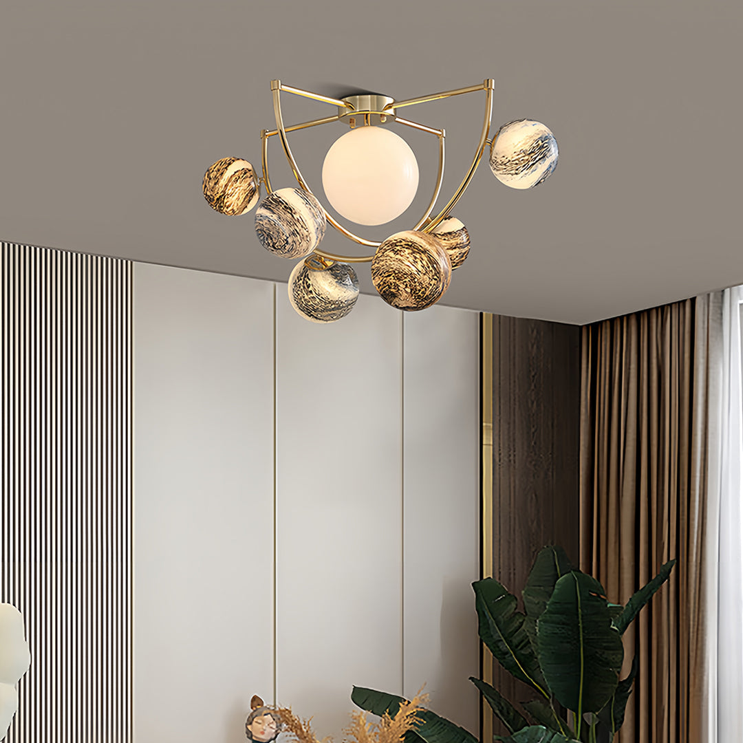 ASTRALIS GOLDEN ORBIT SEMI-FLUSH CEILING LUMINAIRE
