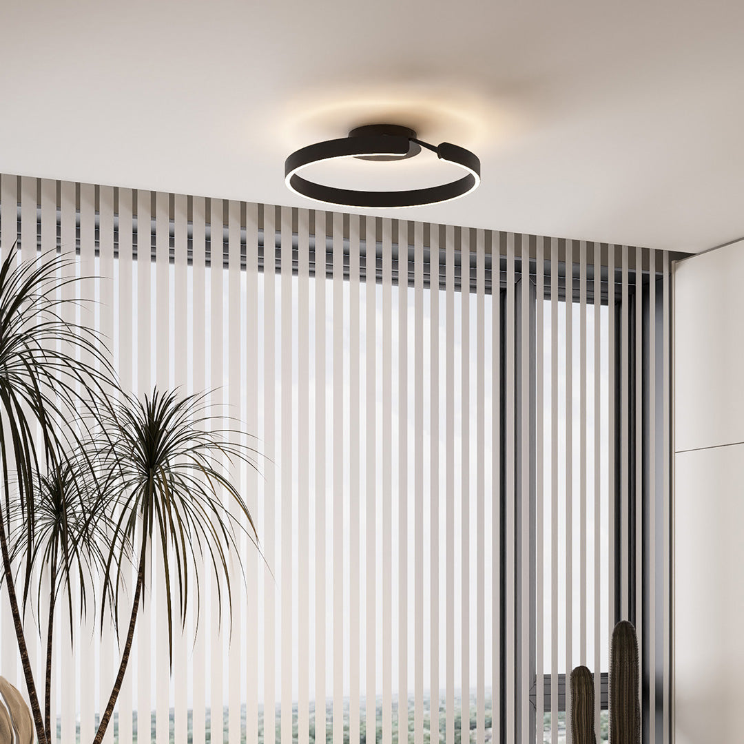 LEICESTER RINGED FLUSH CEILING LANTERN