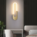 WINTHROP OVAL LED WALL LANTERN - 16'' H, Gilded Noir