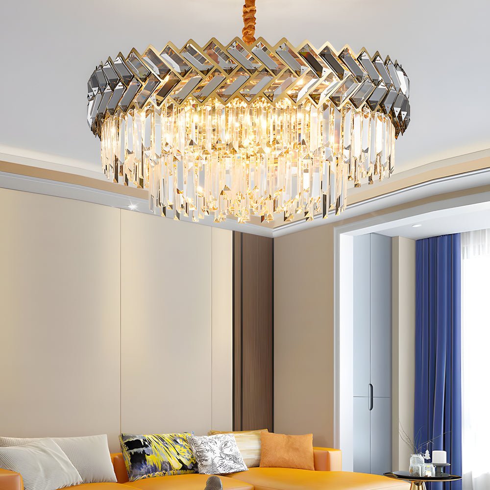 WINTHROP CRYSTAL RADIANCE DINING CHANDELIER - CIRCULAR & RECTANGULAR OPTIONS