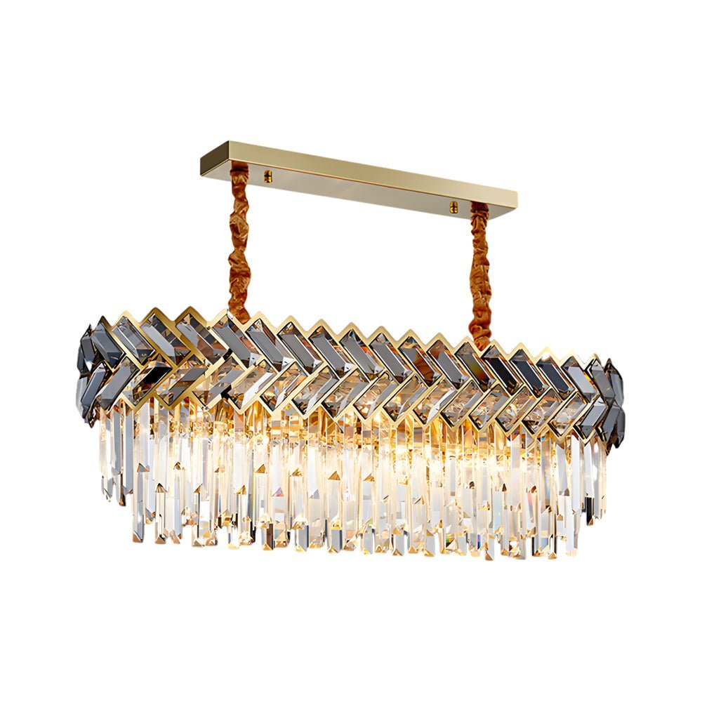 WINTHROP CRYSTAL RADIANCE DINING CHANDELIER - CIRCULAR & RECTANGULAR OPTIONS