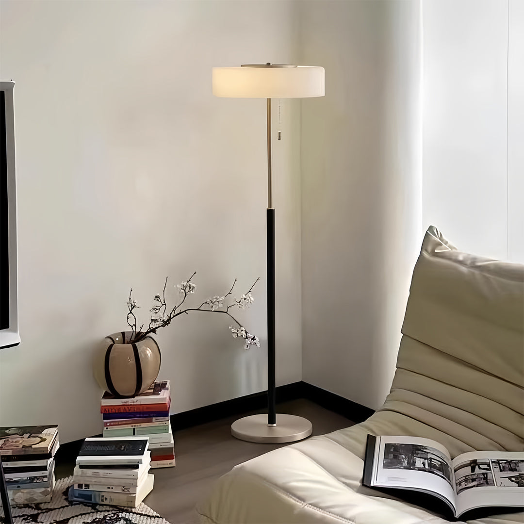 WINDSOR HEIGHTS LED DRUM SHADE STANDING LANTERN