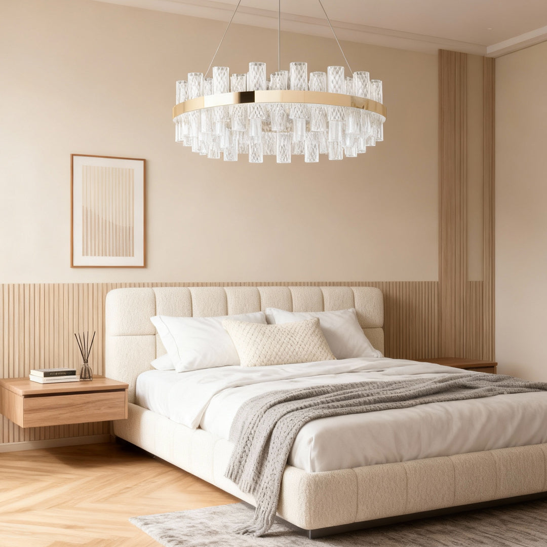 WINTHORPE CRACKLE GLASS SUSPENDED LUMINAIRE