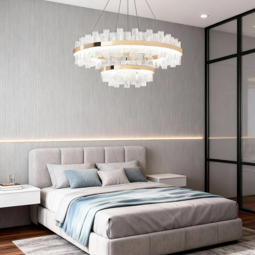 WINTHORPE CRACKLE GLASS SUSPENDED LUMINAIRE