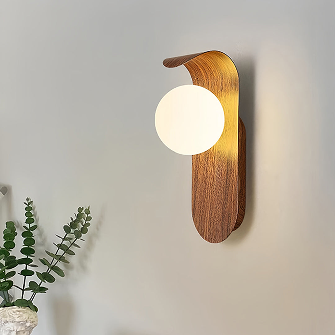 WINTHROP WOODEN GRAIN WALL SCONCE WITH LED ILLUMINATION