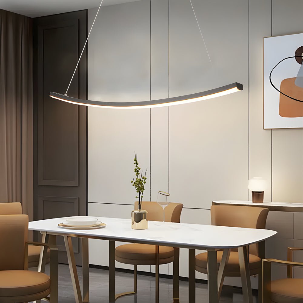 WINDSOR ARC LED PENDANT LIGHTING: Matte Black Design for Dining Spaces & Kitchen Counters